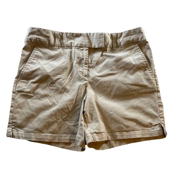 LOFT Pants - LOFT The‎ Riviera Short Womens 10 Tan Stone Cotton Flat Front Slash Pocket